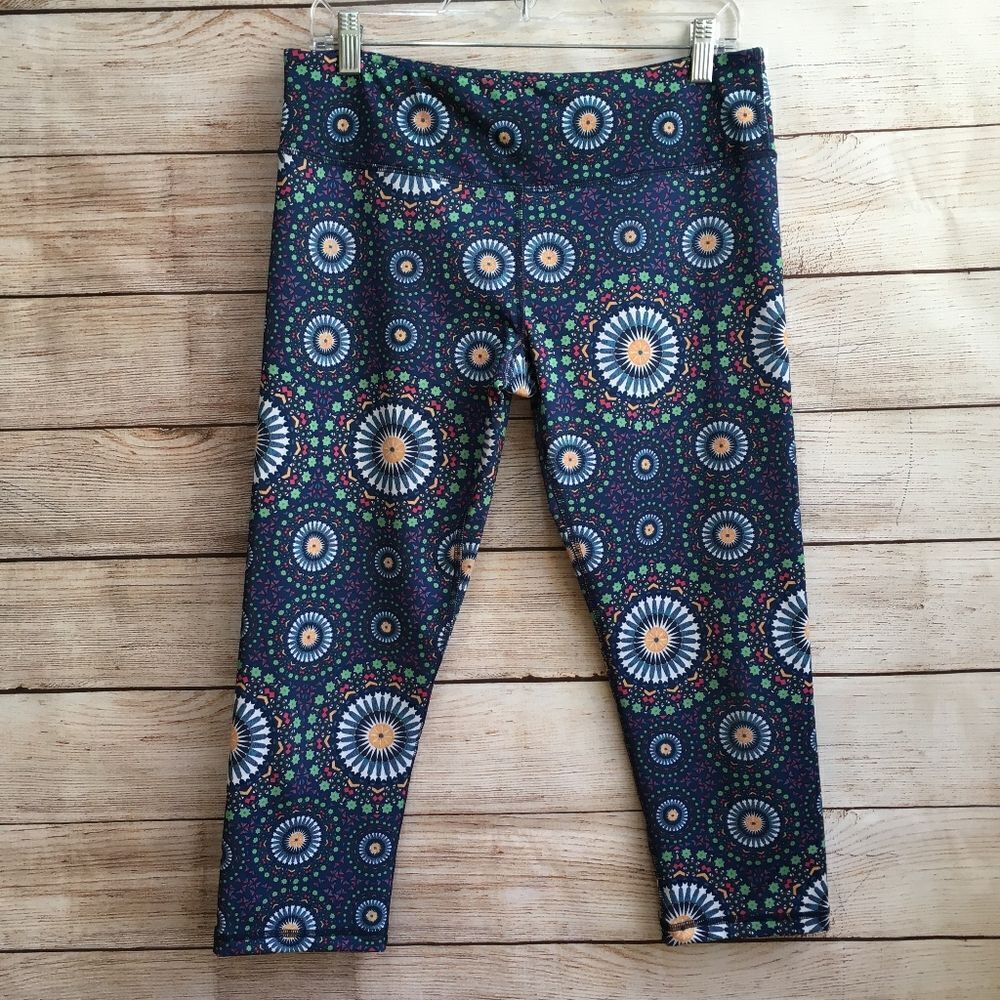 SCORPIO SOL CROPPED LEGGINGS IN BLUE PRINT